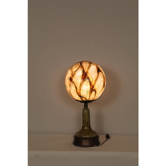 1930s Mezza Murano Style Sphere Table Lamp For Sale In Miami - Image 6 of 9