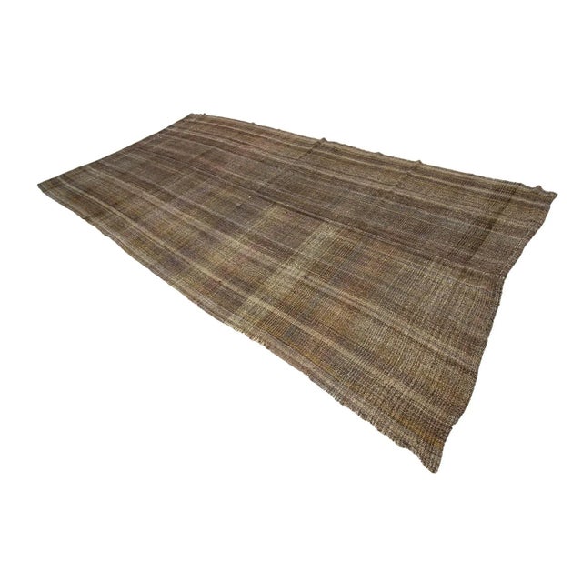 1960s Vintage Modern Turkish Kilim Rug- 6′6″ × 12′1″ For Sale - Image 4 of 7