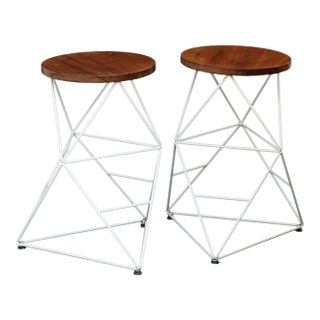 Vintage Modern Barstools, Pair For Sale