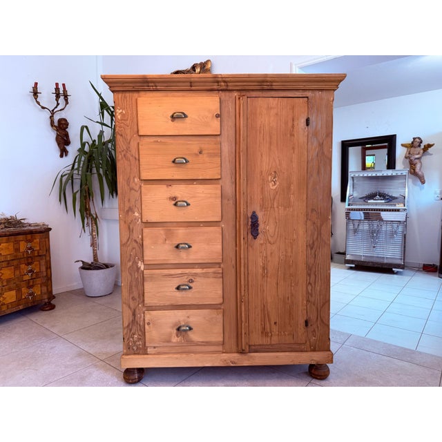 Antique Baroque Bread Cabinet in Softwood, 1800s For Sale - Image 12 of 13