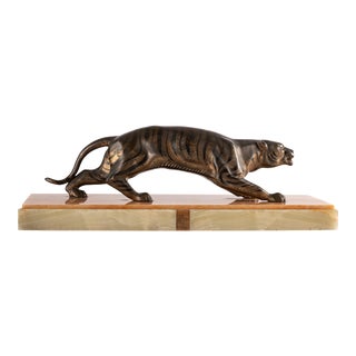 Art Deco Tiger Sculpture, France For Sale