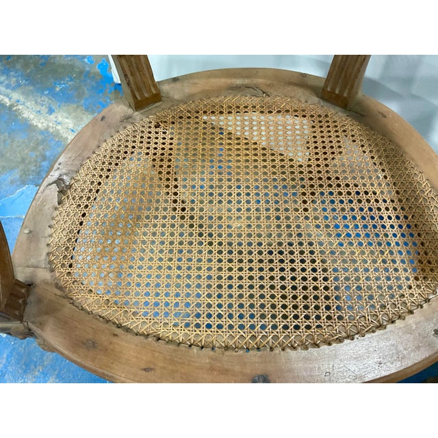 Antique Late 19th Century French Caned Arm Chairs Pair For Sale - Image 12 of 12