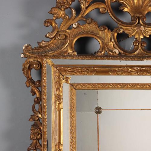 Carved and Gilded Baroque Style Mirror For Sale - Image 4 of 11