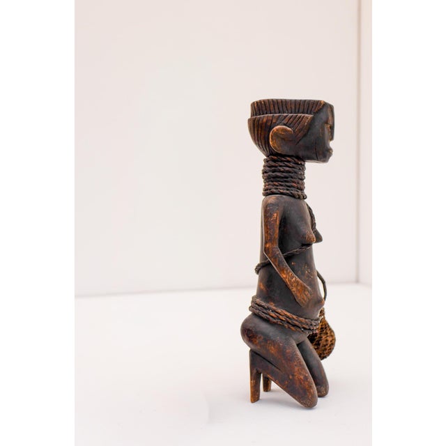 Mid-20th Century Traditional African Hardwood Tribal Nude Female Statues, 1920s, Set of 2 For Sale - Image 11 of 18