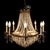 This exquisite vintage French Empire style chandelier, dating to approximately 1940, features a captivating 'crystal...
