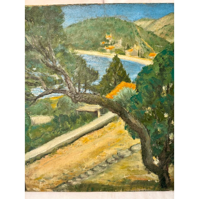 Antique, French, Oil on Canvas, South of France -Signed For Sale - Image 4 of 9