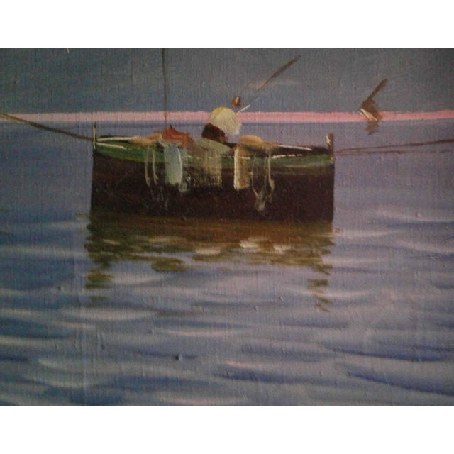 Early 20th Century Italian Impressionist Marine Seascape Oil Painting Signed Luigi De Luca For Sale - Image 4 of 9