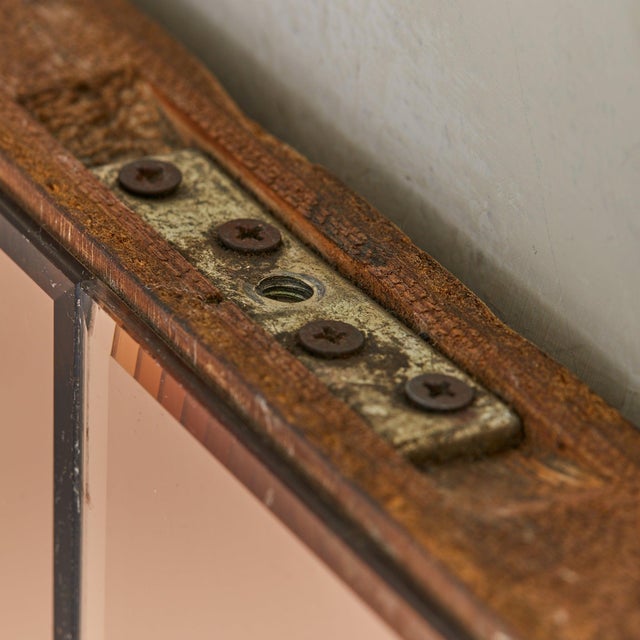 Italian Rose Gold Paneled Floor-Length Mirror, 1970s For Sale - Image 4 of 10