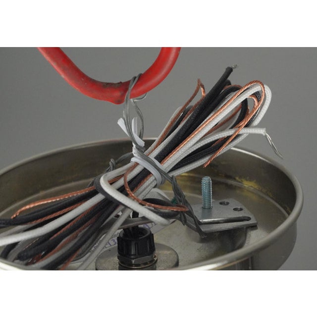 Mid 20th Century Traditional Floral Cast Glass Semi Flush Mount Light For Sale - Image 9 of 9