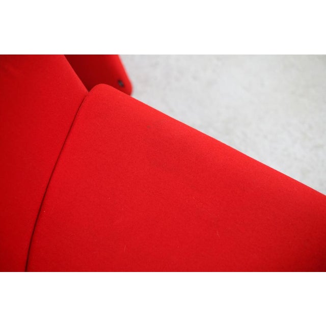 Textile Set of Red Armchairs from Arflex, Italy, 1980 For Sale - Image 7 of 16