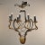 Vintage Italian Black and Gilt Tole Eight Light Chandelier For Sale - Image 9 of 12