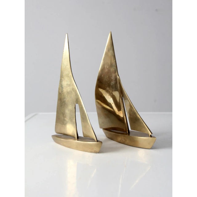 Mid Century Brass Sailboat Pair For Sale - Image 10 of 10