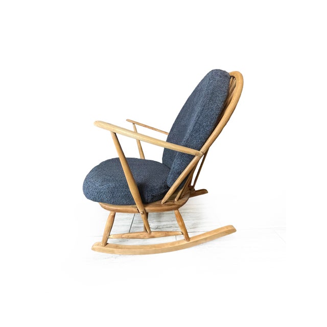 Mid-Century Modern Elm Wood Rocking Chair from Ercol, 1970s For Sale - Image 6 of 15