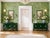 A striking pair of emerald green cabinets with a chic Asian-inspired silhouette and beautiful brass hardware. Each piece...