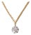 18k Yg 0.46 Carat Round Brilliant Floating Diamond Pierced Necklace For Sale