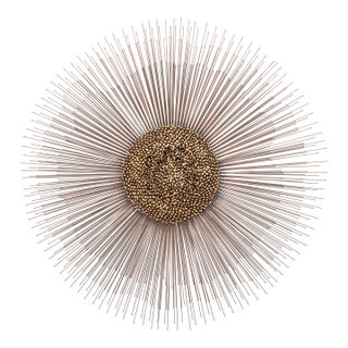 Large Vintage Mid Century "Sunburst" Wall Sculpture by William & Bruce Friedle For Sale