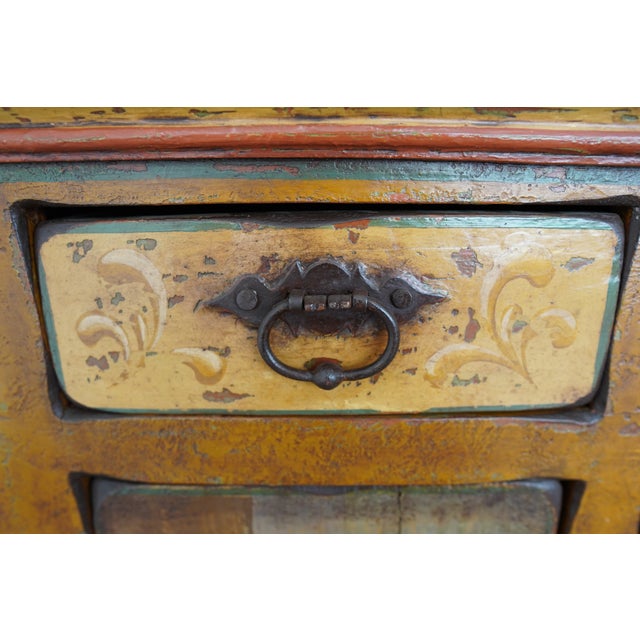 Antique European Painted Country Cupboard For Sale - Image 9 of 18