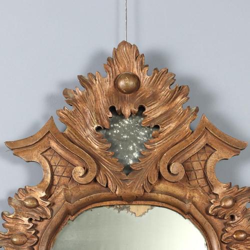 Small Rococo Style Mirrors in Painted Wood, 19th Century, Set of 2 For Sale - Image 4 of 12