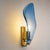 Luxury Italian Light Blue Sanded Leaf Murano Glass Wall Sconces, 4 Pieces For Sale - Image 4 of 9