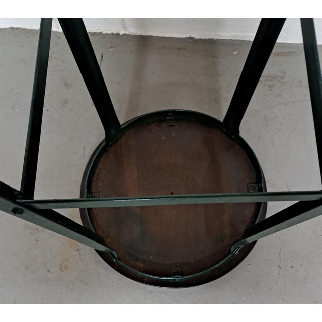 Vintage Angle Steel Factory Stool For Sale - Image 11 of 12