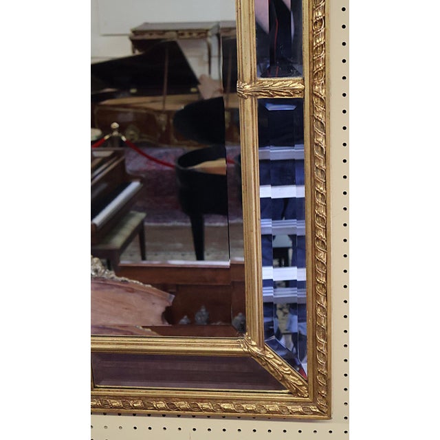 ​Adam Style Gold Gilt Vertical Beveled Mirror Made by Friedman Brothers For Sale In New York - Image 6 of 10