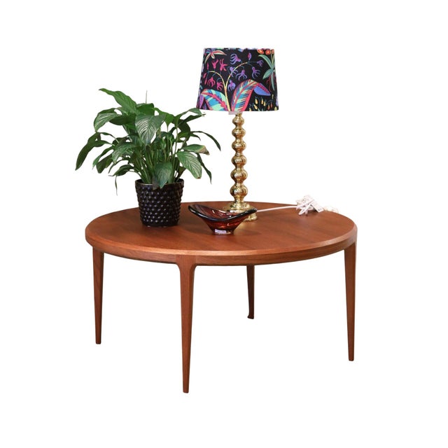 Round Teak Coffee Table by Johannes Andersen for CFC Silkeborg, 1960s For Sale - Image 14 of 18