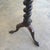 English Carved mahogany Chippendale Style Candle Stand, c. 1900, the dished circular top on a rope twist carved support to...