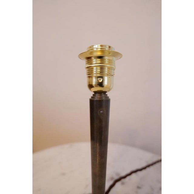 Vintage Swedish Art Deco Sculpture Bronze Table Lamp, 1930s For Sale - Image 9 of 16