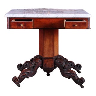 Flower Table with Marble Top For Sale