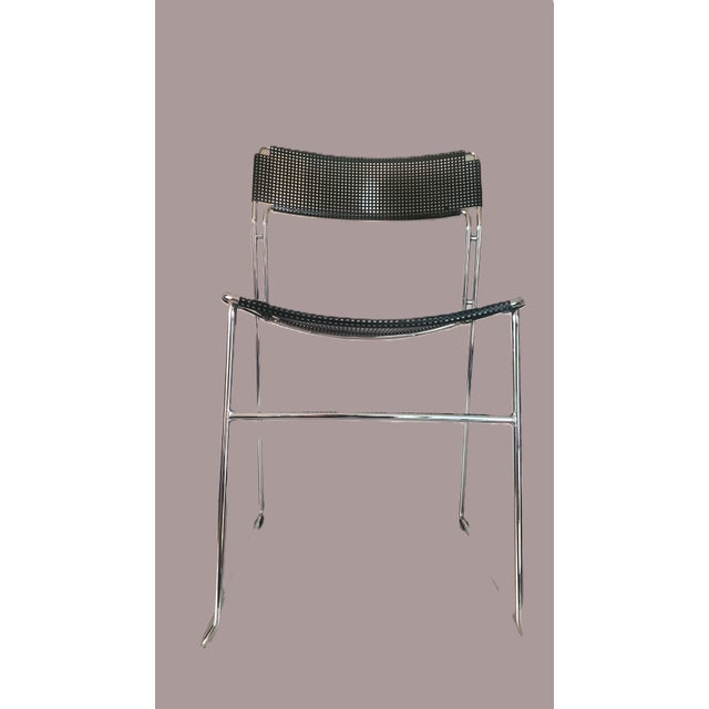 Onyx Attributed Arrben Italy "Sultana" Metal Mesh Dining Chair/ C. 1980 For Sale - Image 8 of 8