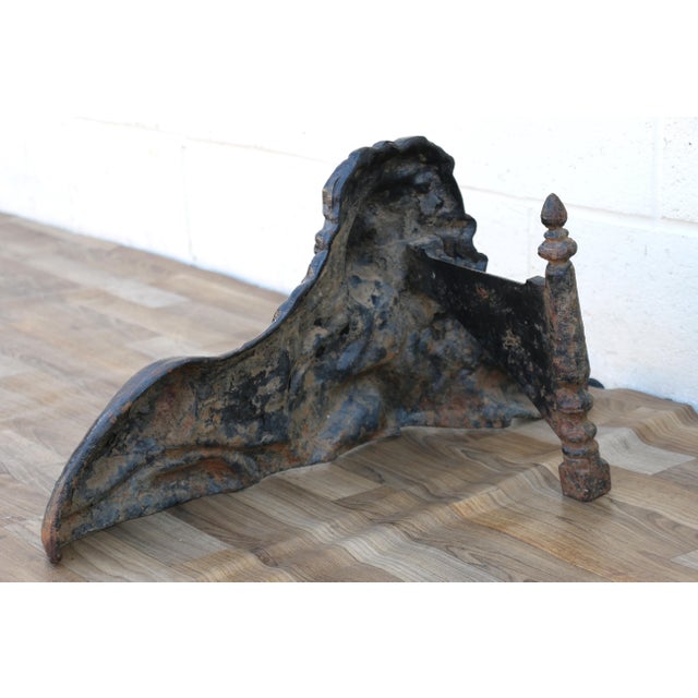 19th Century Antique English Cast Iron Lion Fireplace Andirons | Pair | Victorian Hearth Decor For Sale - Image 17 of 18