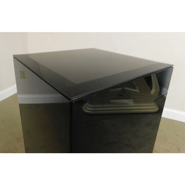 Vintage Modern Black and Gold Pedestal For Sale In Philadelphia - Image 6 of 13