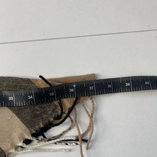 Early 21st Century Burberry Beige Plaid Triangle 100% Wool Scarf For Sale - Image 5 of 8