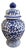 Chinoiserie Blue and White Porcelain Ginger Jar, Late 20th Century For Sale