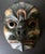 A striking Japanese carved wood mask with polychrome paint and lacquer surface. This rare mask is dated to the Edo period...