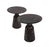 Black Mid-Century Modern Round Marble Rosso Levanto End Table, Italy, 1970s, Set of 2 For Sale - Image 8 of 8