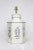 Late 20th Century Late 20th Century Hand-Painted Hexagonal Iron Tea Canister Table Lamp With Silver Calligraphic Design For Sale - Image 5 of 9