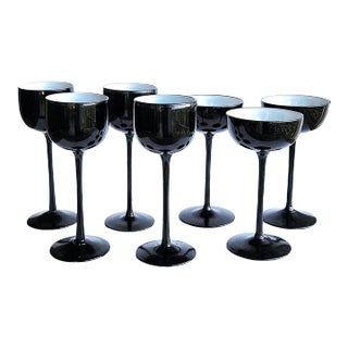 1960s Carlo Moretti Long Stemmed Glasses, Set of 7 For Sale