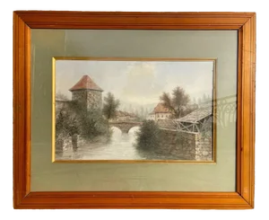 Armin Vogt, Pont de Saint-Paterne in Issoudun, Gouache