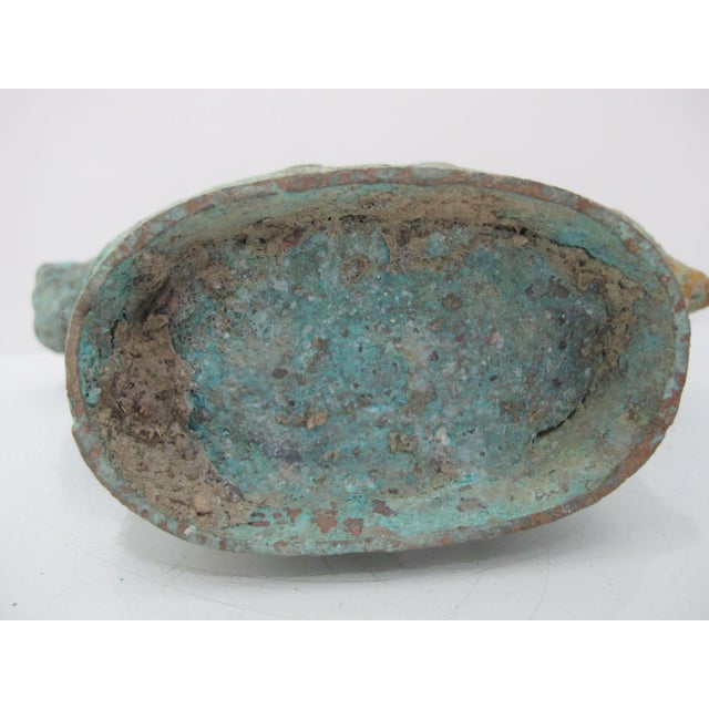 Chinese Bronze Ware Ritual Wine Multi Headed Beast Sheep Lidded Guang Vessel For Sale - Image 18 of 18