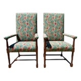 Dessin Fournir Stahl Baroque Armchairs- A Pair For Sale