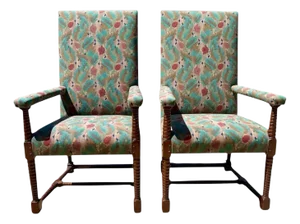 Dessin Fournir Stahl Baroque Armchairs- A Pair