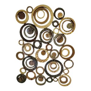 1990s Marquis Collection of Beverly Hills Large Multiple Circular Collage Wall Sculpture #1