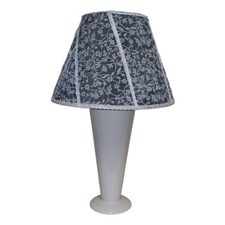 Vintage Table Lamp with White Ceramic Base, 1980s For Sale