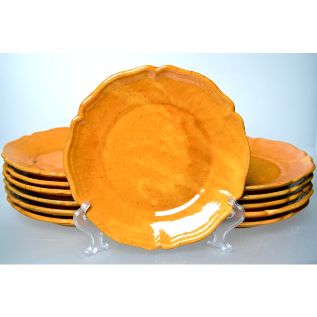 Rustic French Biot Provence Pottery Plates Set of 12, James Garner Provenance Chairish