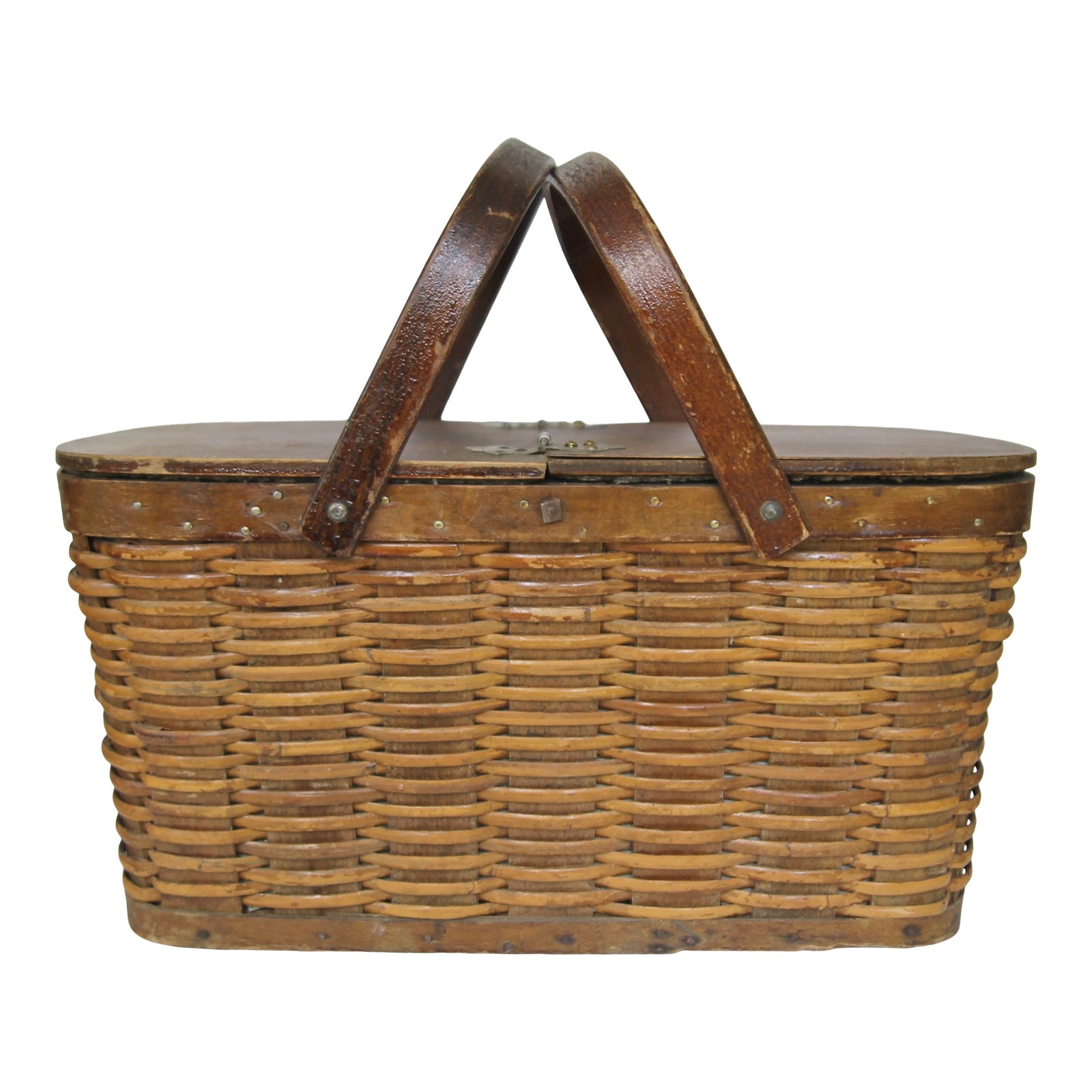 Vintage Wicker Hawkeye Picnic Basket Chairish