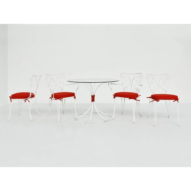 Outdoor Table and Chairs attributed to Lio Carminati, Italy, 1958, Set of 5 This piece is attributed to the mentioned...