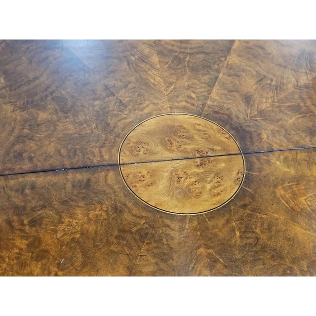 Theodore Alexander Regency Style Flame Mahogany Round Expanding Dining Table For Sale In Cleveland - Image 6 of 13