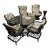 Rare 5-Piece Russell Woodard Spun Fiberglass Patio Set – Forest Green – Mid Century, Attributed For Sale