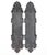 Pair of Victorian 12.125 In. Steel Door Push Plates For Sale - Image 4 of 5